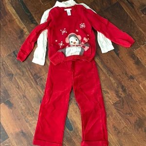 Janie and Jack, matching 3 piece outfit, 4T and 5T